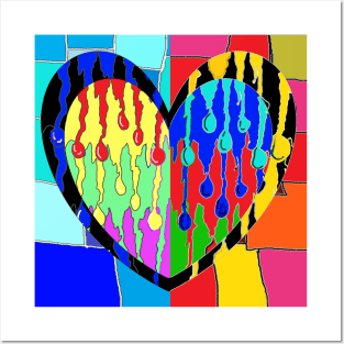 Heart Heart Graffiti Pop Art Posters and Art